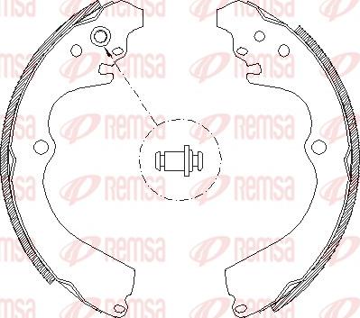 Remsa 4663.00 - Тормозные башмаки, барабанные www.autospares.lv