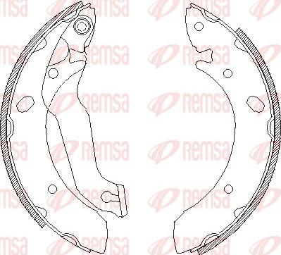 Remsa 4633.00 - Brake Shoe, Drum brakes www.autospares.lv