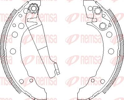 Remsa 4045.00 - Brake Shoe, Drum brakes www.autospares.lv