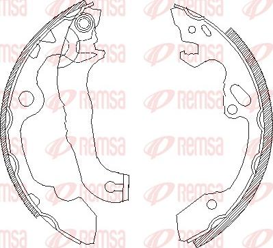 Remsa 4040.00 - Brake Shoe, Drum brakes www.autospares.lv