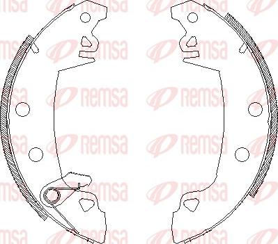 Remsa 4017.03 - Brake Shoe, Drum brakes www.autospares.lv