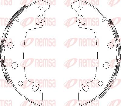 Remsa 4017.02 - Brake Shoe, Drum brakes www.autospares.lv