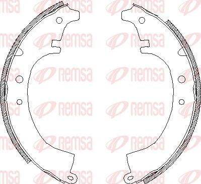 Remsa 4087.00 - Brake Shoe, Drum brakes www.autospares.lv