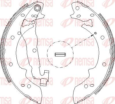 Remsa 4027.00 - Brake Shoe, Drum brakes www.autospares.lv