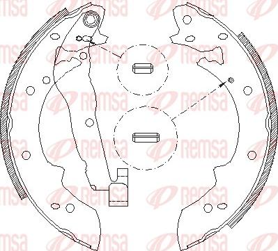 Remsa 4027.01 - Brake Shoe, Drum brakes www.autospares.lv