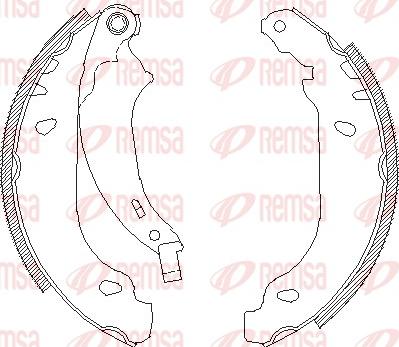 Remsa 4076.00 - Brake Shoe, Drum brakes www.autospares.lv