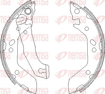 Remsa 4140.00 - Brake Shoe, Drum brakes www.autospares.lv