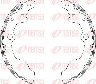 Remsa 4164.00 - Тормозные башмаки, барабанные www.autospares.lv