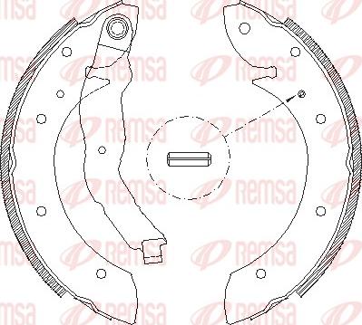 Remsa 4396.00 - Brake Shoe, Drum brakes www.autospares.lv