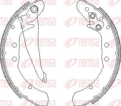 Remsa 4397.00 - Brake Shoe, Drum brakes www.autospares.lv