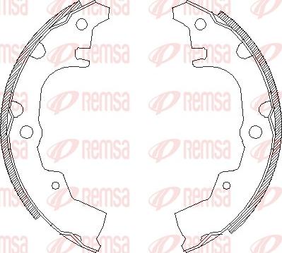 Remsa 4340.00 - Brake Shoe, Drum brakes www.autospares.lv