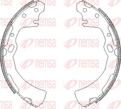 Remsa 4384.00 - Brake Shoe, Drum brakes www.autospares.lv