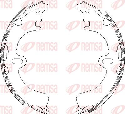 Remsa 4380.00 - Brake Shoe, Drum brakes www.autospares.lv