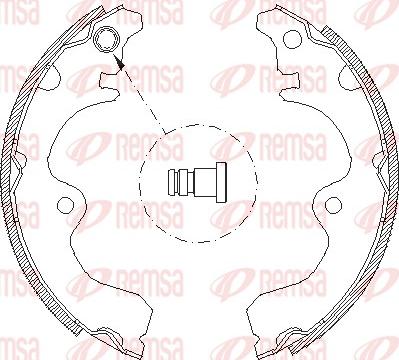 Remsa 4334.01 - Brake Shoe, Drum brakes www.autospares.lv