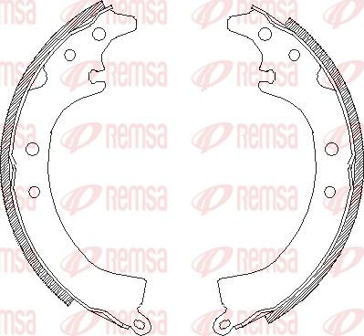 Remsa 4336.00 - Brake Shoe, Drum brakes www.autospares.lv