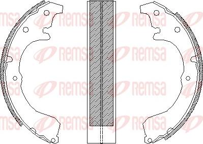 Remsa 4333.00 - Brake Shoe, Drum brakes www.autospares.lv