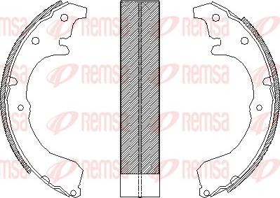 Remsa 4321.00 - Brake Shoe, Drum brakes www.autospares.lv