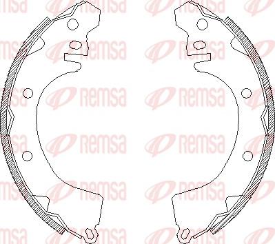 Remsa 4370.00 - Brake Shoe, Drum brakes www.autospares.lv