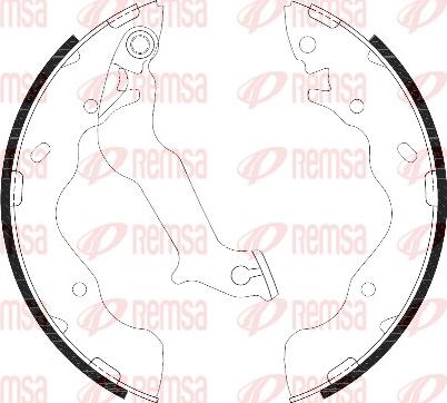 Remsa 4287.00 - Brake Shoe, Drum brakes www.autospares.lv