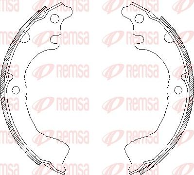 Remsa 4700.00 - Brake Shoe, Drum brakes www.autospares.lv