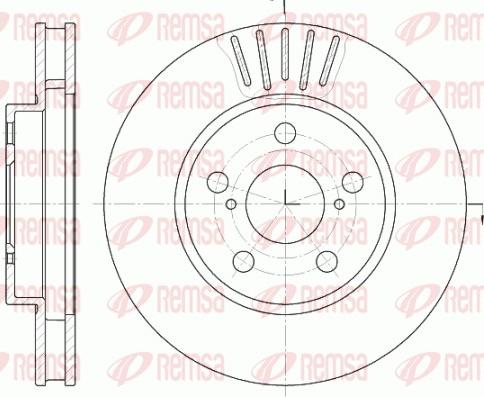 Remsa 6541.10 - Тормозной диск www.autospares.lv