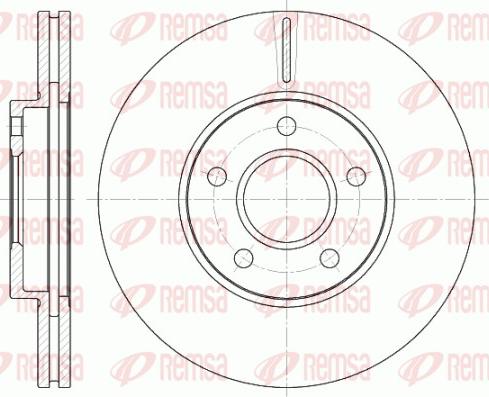 Remsa 6662.10 - Тормозной диск www.autospares.lv