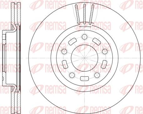 Remsa 6672.10 - Brake Disc www.autospares.lv