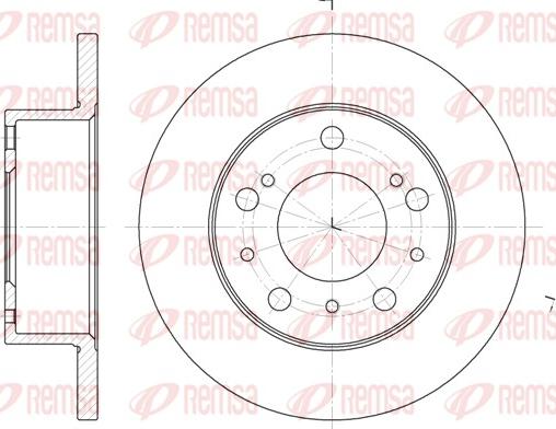 Remsa 6168.00 - Bremžu diski www.autospares.lv