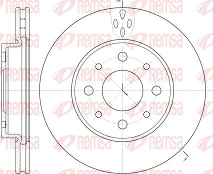 Remsa 6745.10 - Bremžu diski www.autospares.lv