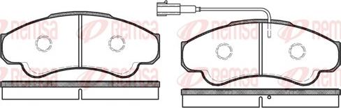 Remsa 0959.01 - Тормозные колодки, дисковые, комплект www.autospares.lv