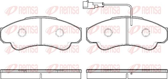 Remsa 0959.11 - Тормозные колодки, дисковые, комплект www.autospares.lv