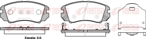 Remsa 0953.22 - Brake Pad Set, disc brake www.autospares.lv