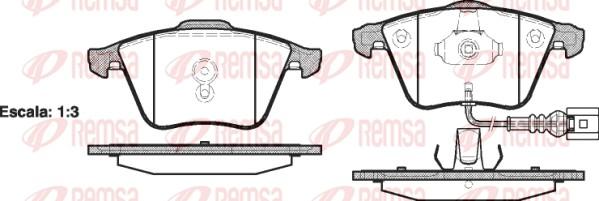 Remsa 0964.41 - Тормозные колодки, дисковые, комплект www.autospares.lv