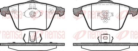 Remsa 0964.20 - Тормозные колодки, дисковые, комплект www.autospares.lv