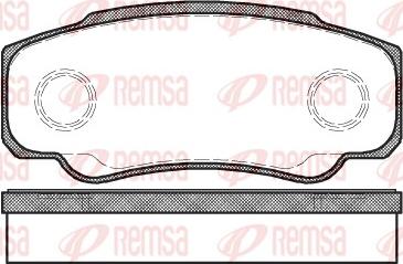 Remsa 0961.00 - Тормозные колодки, дисковые, комплект www.autospares.lv