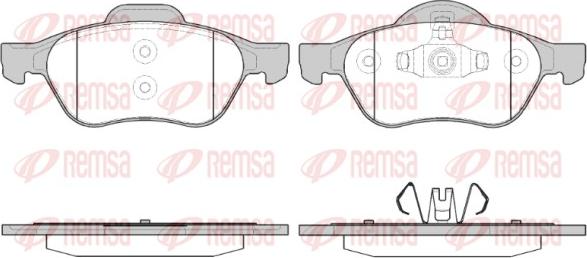 Remsa 0962.40 - Тормозные колодки, дисковые, комплект www.autospares.lv