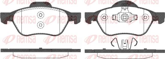 Remsa 0962.10 - Тормозные колодки, дисковые, комплект www.autospares.lv