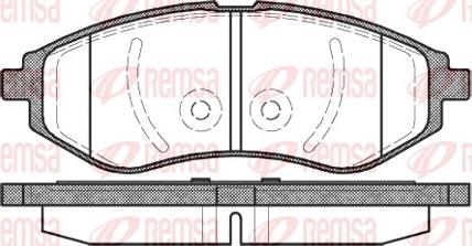 Remsa 0986.00 - Bremžu uzliku kompl., Disku bremzes www.autospares.lv