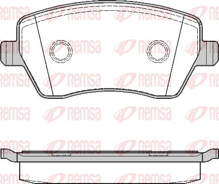 Remsa 0987.00 - Тормозные колодки, дисковые, комплект www.autospares.lv