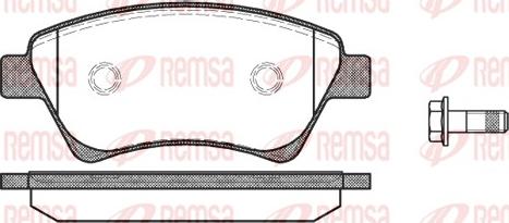 Remsa 0976.00 - Тормозные колодки, дисковые, комплект www.autospares.lv