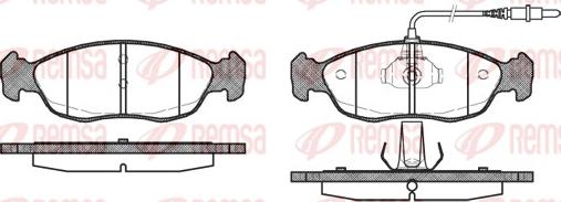 Remsa 0461.02 - Тормозные колодки, дисковые, комплект www.autospares.lv