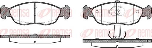 Remsa 0461.10 - Тормозные колодки, дисковые, комплект www.autospares.lv