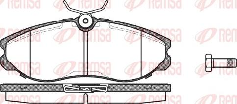 Remsa 0462.00 - Тормозные колодки, дисковые, комплект www.autospares.lv