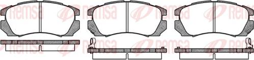 Remsa 0403.02 - Тормозные колодки, дисковые, комплект www.autospares.lv