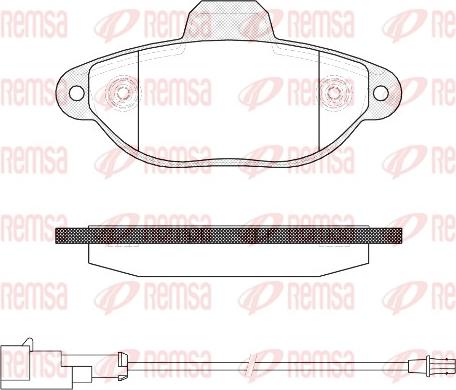 Remsa 0414.22 - Тормозные колодки, дисковые, комплект www.autospares.lv