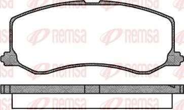 Remsa 0410.00 - Тормозные колодки, дисковые, комплект www.autospares.lv