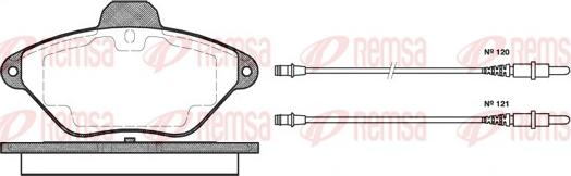 Remsa 0439.04 - Тормозные колодки, дисковые, комплект www.autospares.lv