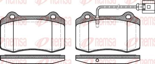 Remsa 0434.01 - Тормозные колодки, дисковые, комплект www.autospares.lv