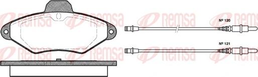 Remsa 0438.04 - Brake Pad Set, disc brake www.autospares.lv