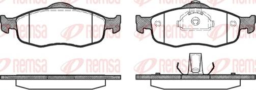 Remsa 0432.00 - Тормозные колодки, дисковые, комплект www.autospares.lv